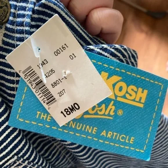 RARE NWT Vintage Oshkosh Overalls 18 months
